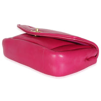 Chanel Dark Pink Lambskin Medium Simply Flap Bag Handbag box