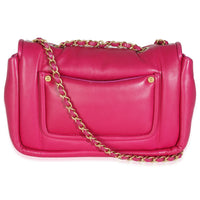 Chanel Dark Pink Lambskin Medium Simply Flap Bag Handbag bv