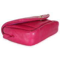 Chanel Dark Pink Lambskin Medium Simply Flap Bag Handbag clasp