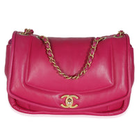 Dark Pink Lambskin Medium Simply Flap Bag