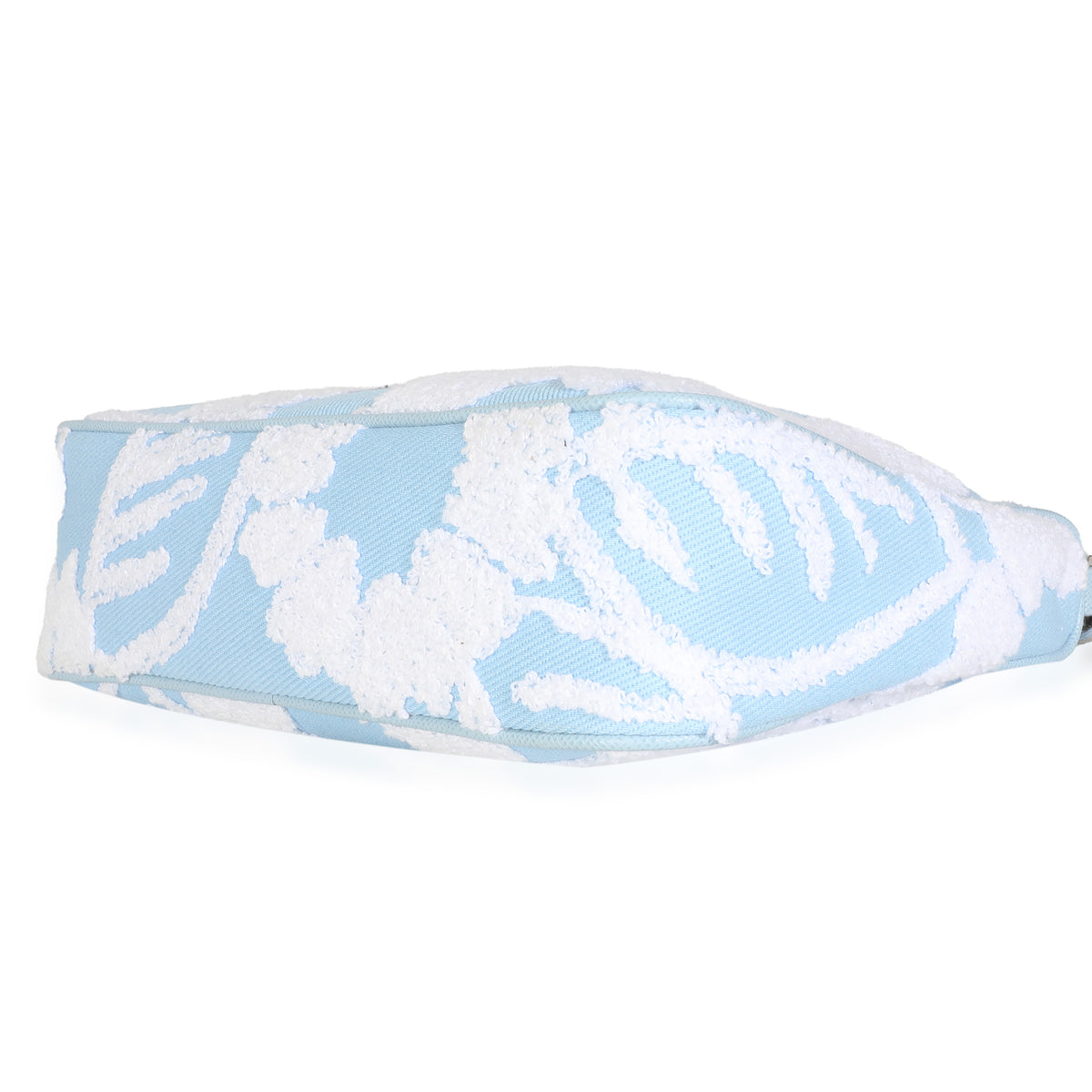 Celeste White Nylon Drill Logo Embroidered Re-Edition 2005 Bag