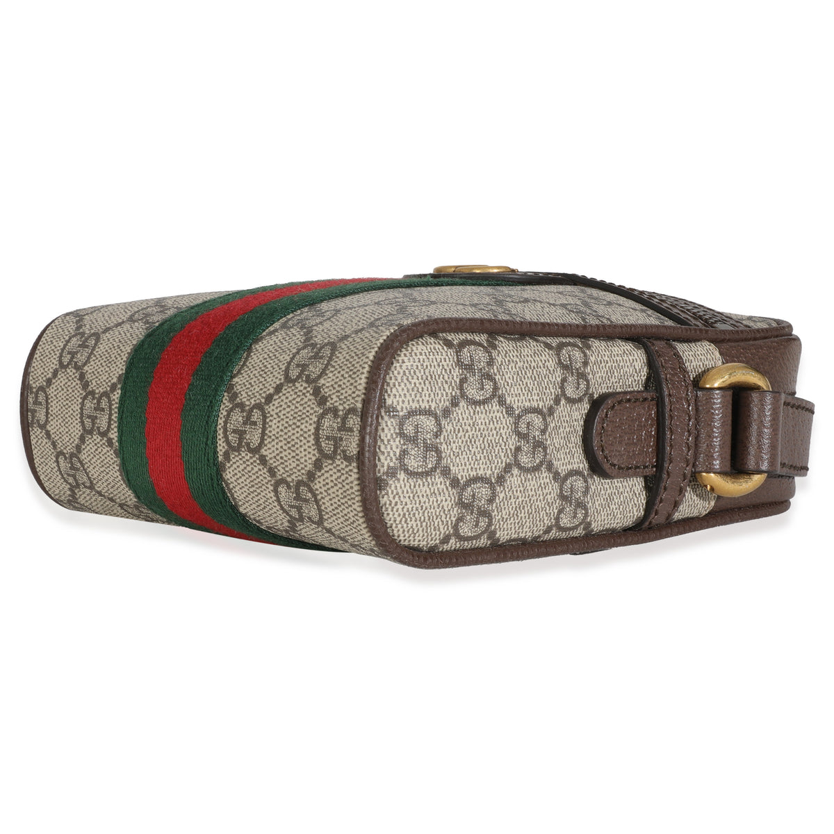 Brown GG Supreme Monogram Web Mini Ophidia Messenger