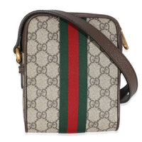 Brown GG Supreme Monogram Web Mini Ophidia Messenger