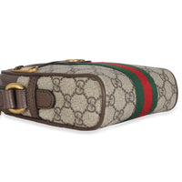 Brown GG Supreme Monogram Web Mini Ophidia Messenger