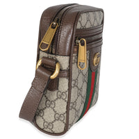 Brown GG Supreme Monogram Web Mini Ophidia Messenger