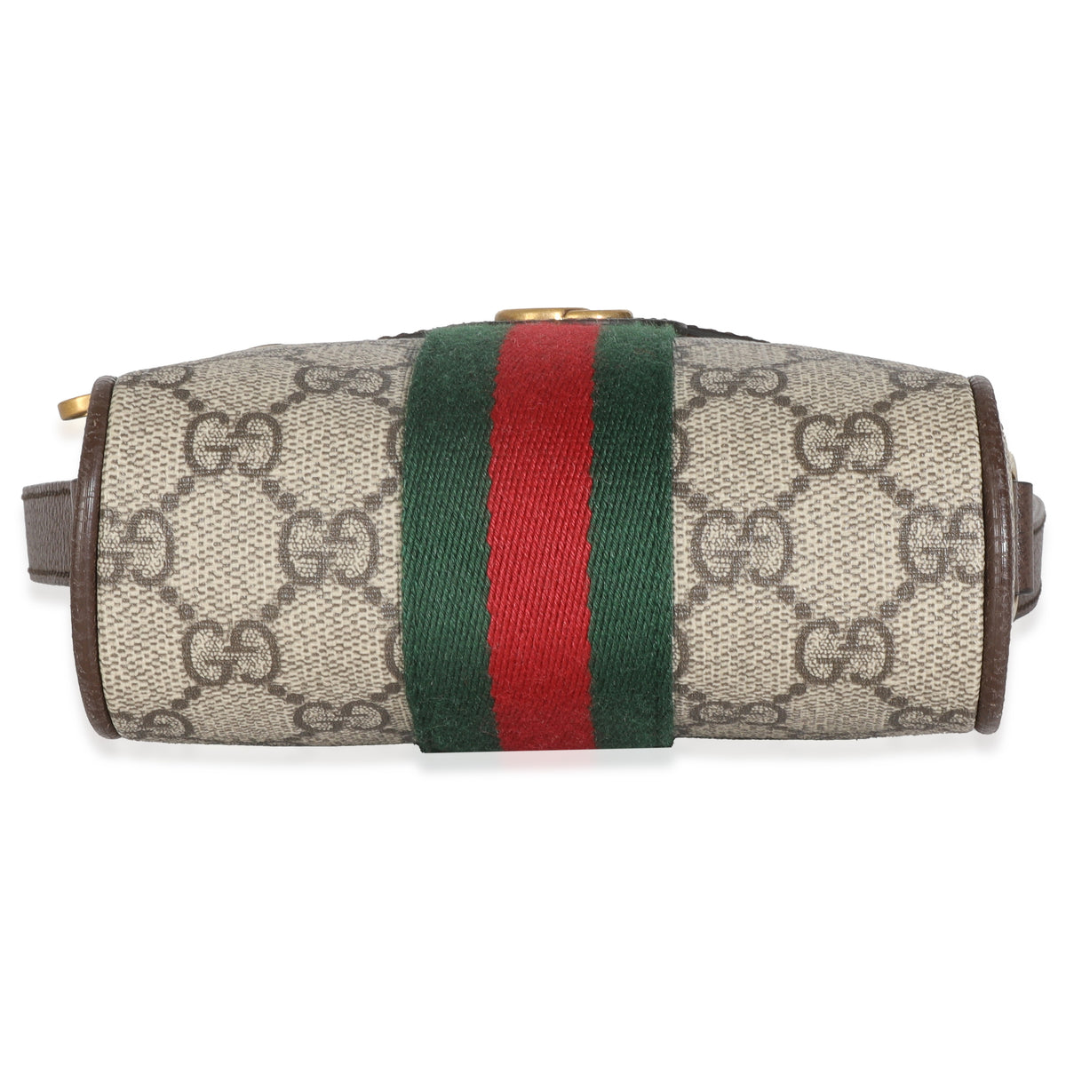 Brown GG Supreme Monogram Web Mini Ophidia Messenger