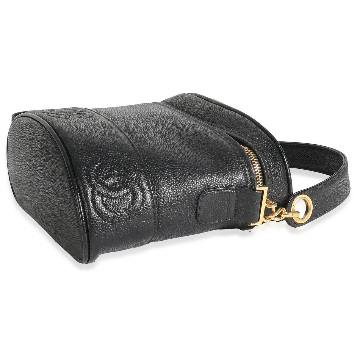 Vintage Black Caviar Triple CC Crossbody Handbag
