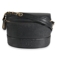 Vintage Black Caviar Triple CC Crossbody Handbag
