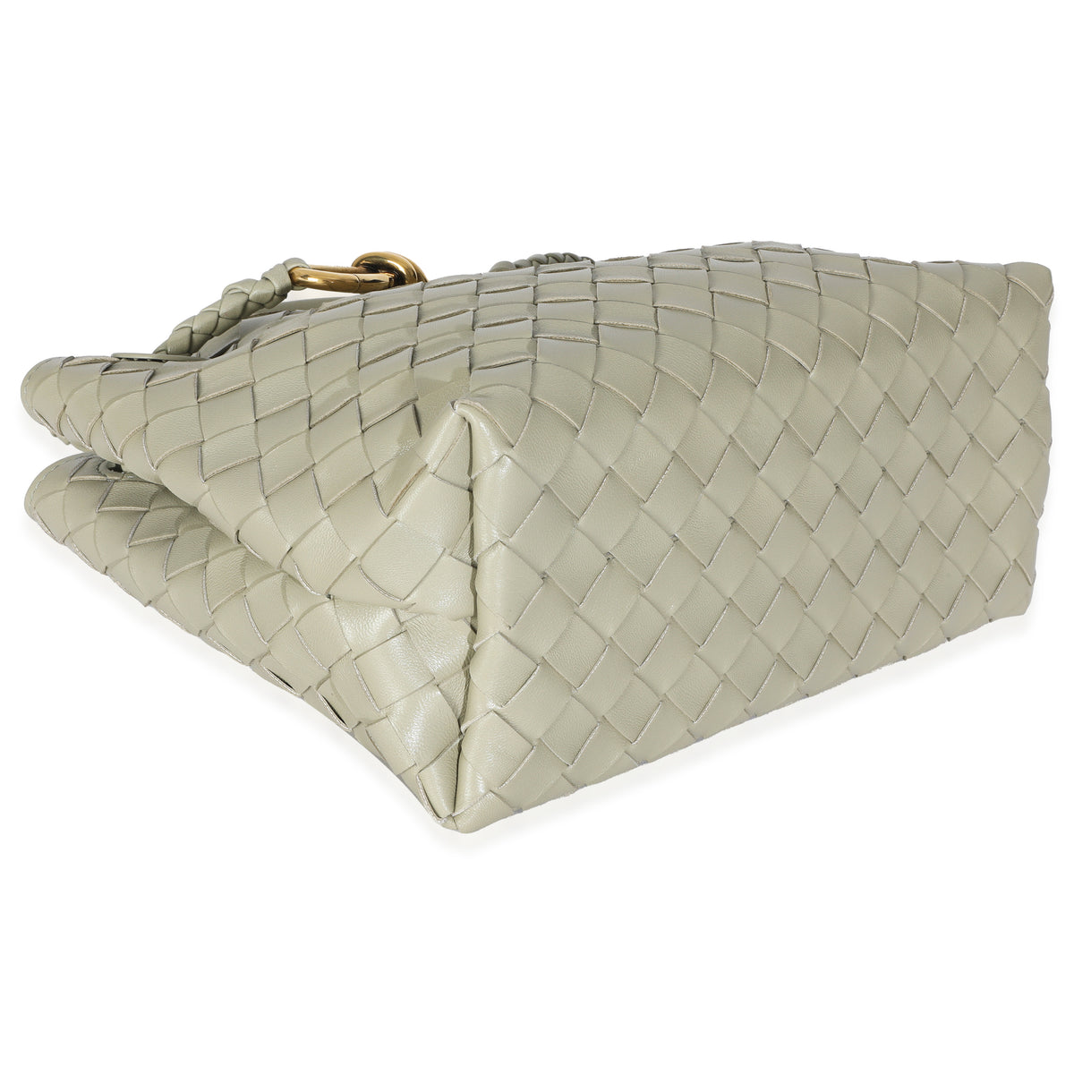 Travertine Nappa Intrecciato Small Andiamo Bag