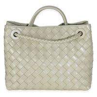 Travertine Nappa Intrecciato Small Andiamo Bag