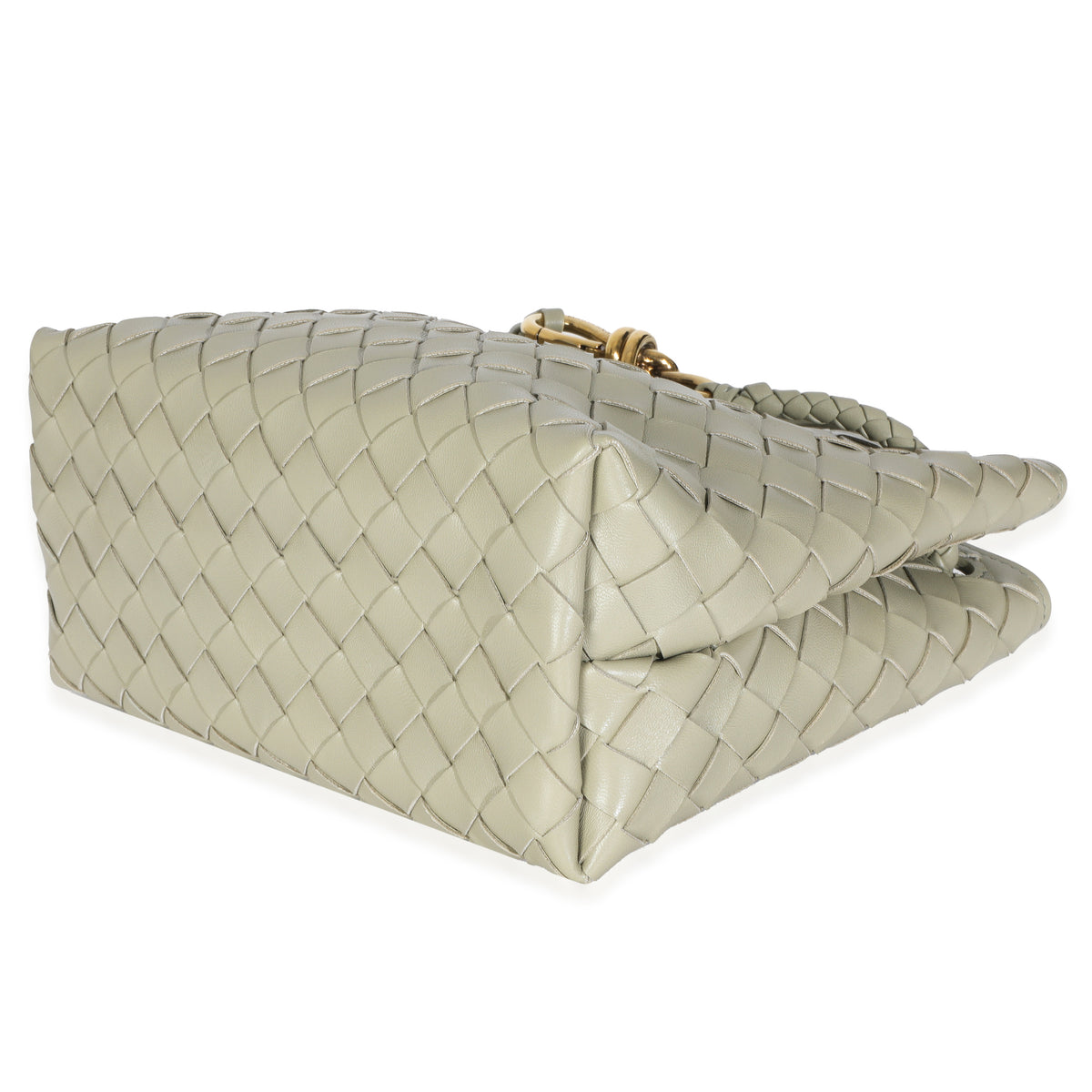 Travertine Nappa Intrecciato Small Andiamo Bag