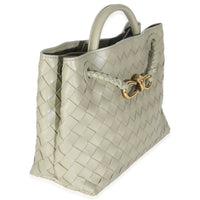 Travertine Nappa Intrecciato Small Andiamo Bag