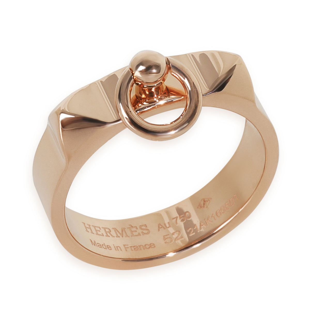 Hermès Rose Gold  Small Model Collier de Chien Ring bv