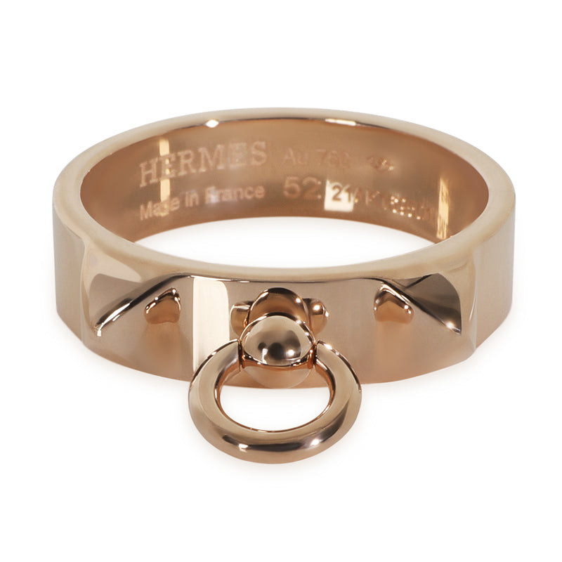 Hermès Rose Gold  Small Model Collier de Chien Ring fv