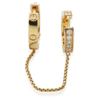 Yellow Gold Diamond Love Single Multi-Wear Earrings