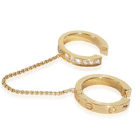 Yellow Gold Diamond Love Single Multi-Wear Earrings