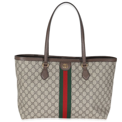 Beige GG Supreme Canvas Medium Ophidia Tote
