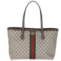 Beige GG Supreme Canvas Medium Ophidia Tote