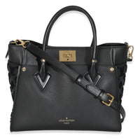 Black Calfskin Monogram Tufting On My Side MM