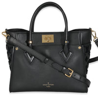 Black Calfskin Monogram Tufting On My Side MM