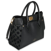 Black Calfskin Monogram Tufting On My Side MM