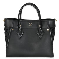 Black Calfskin Monogram Tufting On My Side MM