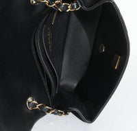 Black Quilted Lambskin Mini Rectangular Flap Bag