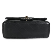 Black Quilted Lambskin Mini Rectangular Flap Bag
