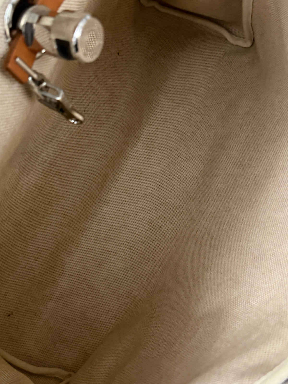 Natural Toile Vache Calfskin Herbag 39 MM