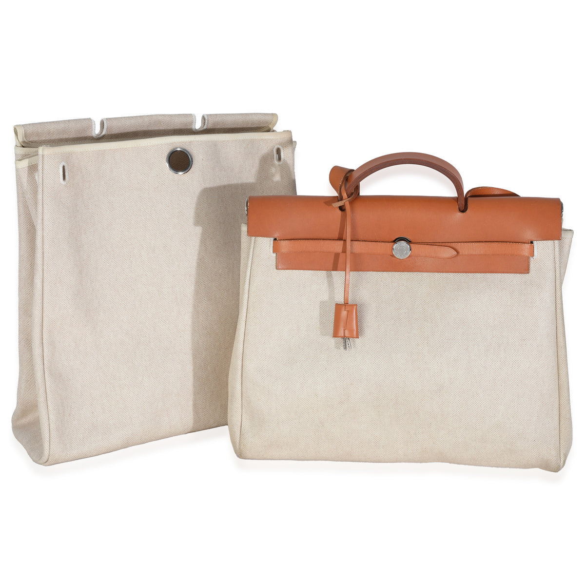 Natural Toile Vache Calfskin Herbag 39 MM