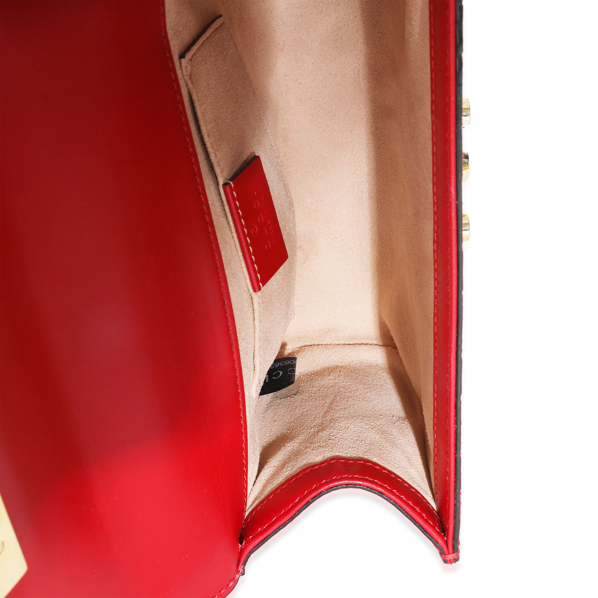 Red Guccissima Small Padlock Shoulder Bag