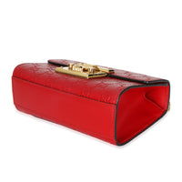 Red Guccissima Small Padlock Shoulder Bag