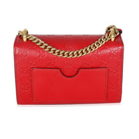 Red Guccissima Small Padlock Shoulder Bag