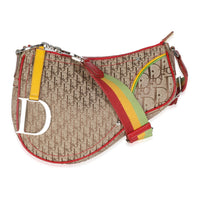 Beige Monogram Oblique Rasta Saddle Pochette