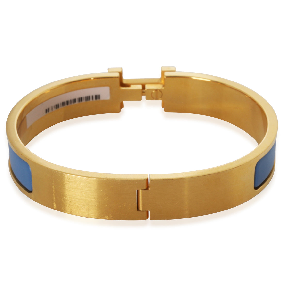 Gold-Plated  Clic HH In Bleu Turquin Mat Bracelet