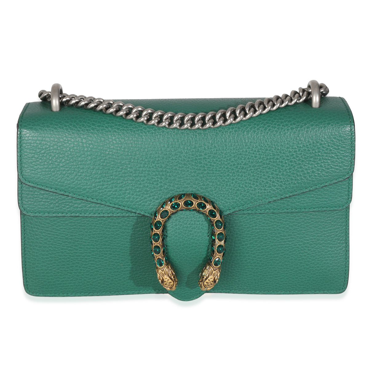 Emerald Pebbled Calfskin Small Dionysus Shoulder Bag