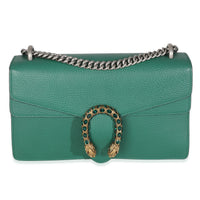 Emerald Pebbled Calfskin Small Dionysus Shoulder Bag