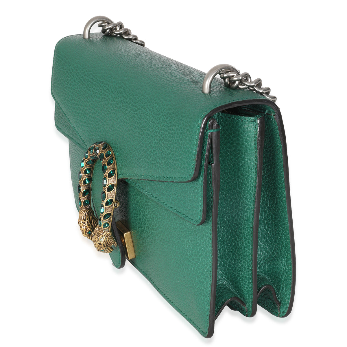Emerald Pebbled Calfskin Small Dionysus Shoulder Bag