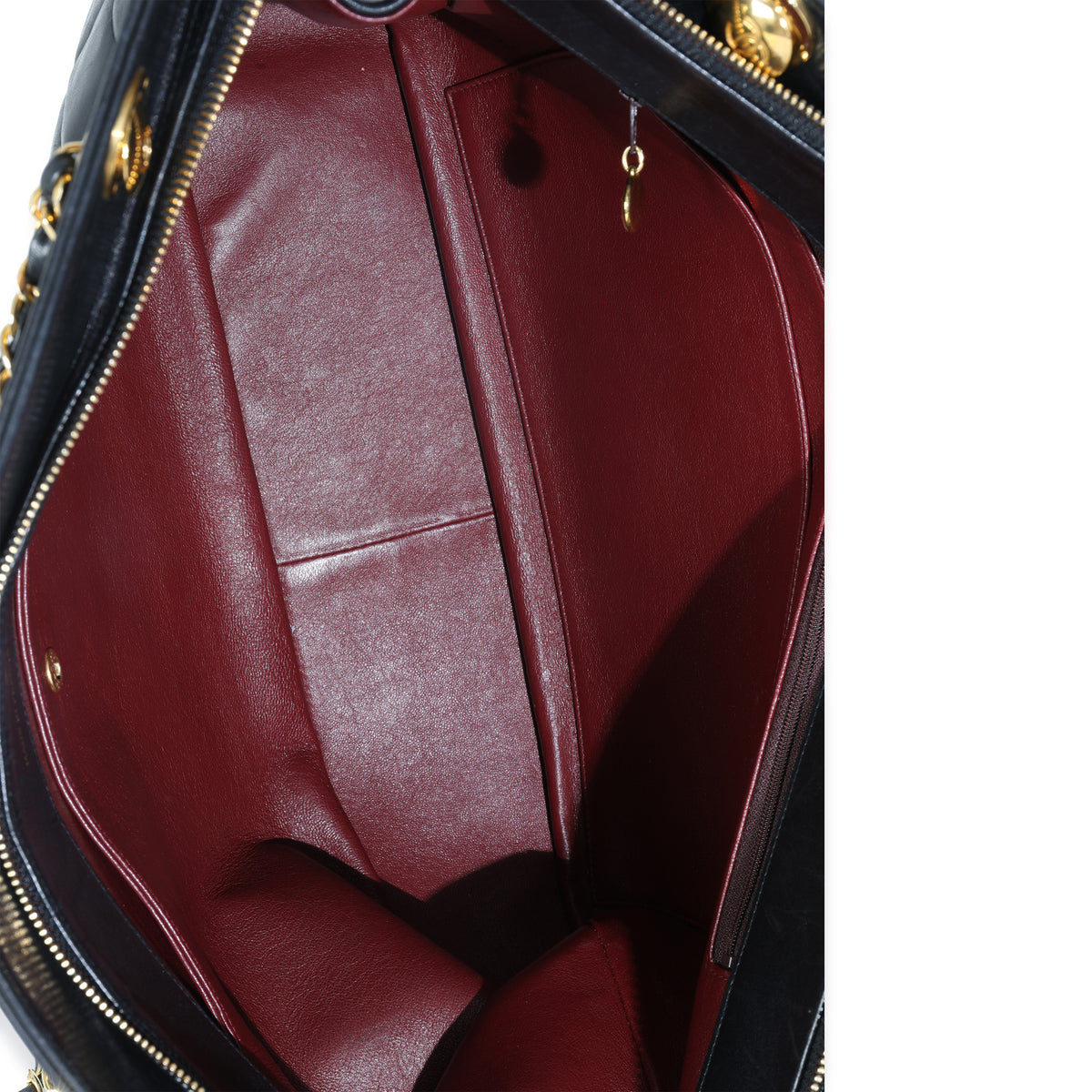 Vintage Black Quilted Lambskin Matelasse Chain Shoulder Bag