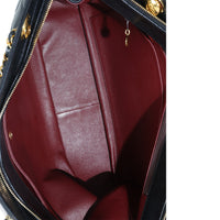 Vintage Black Quilted Lambskin Matelasse Chain Shoulder Bag