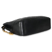 Vintage Black Quilted Lambskin Matelasse Chain Shoulder Bag
