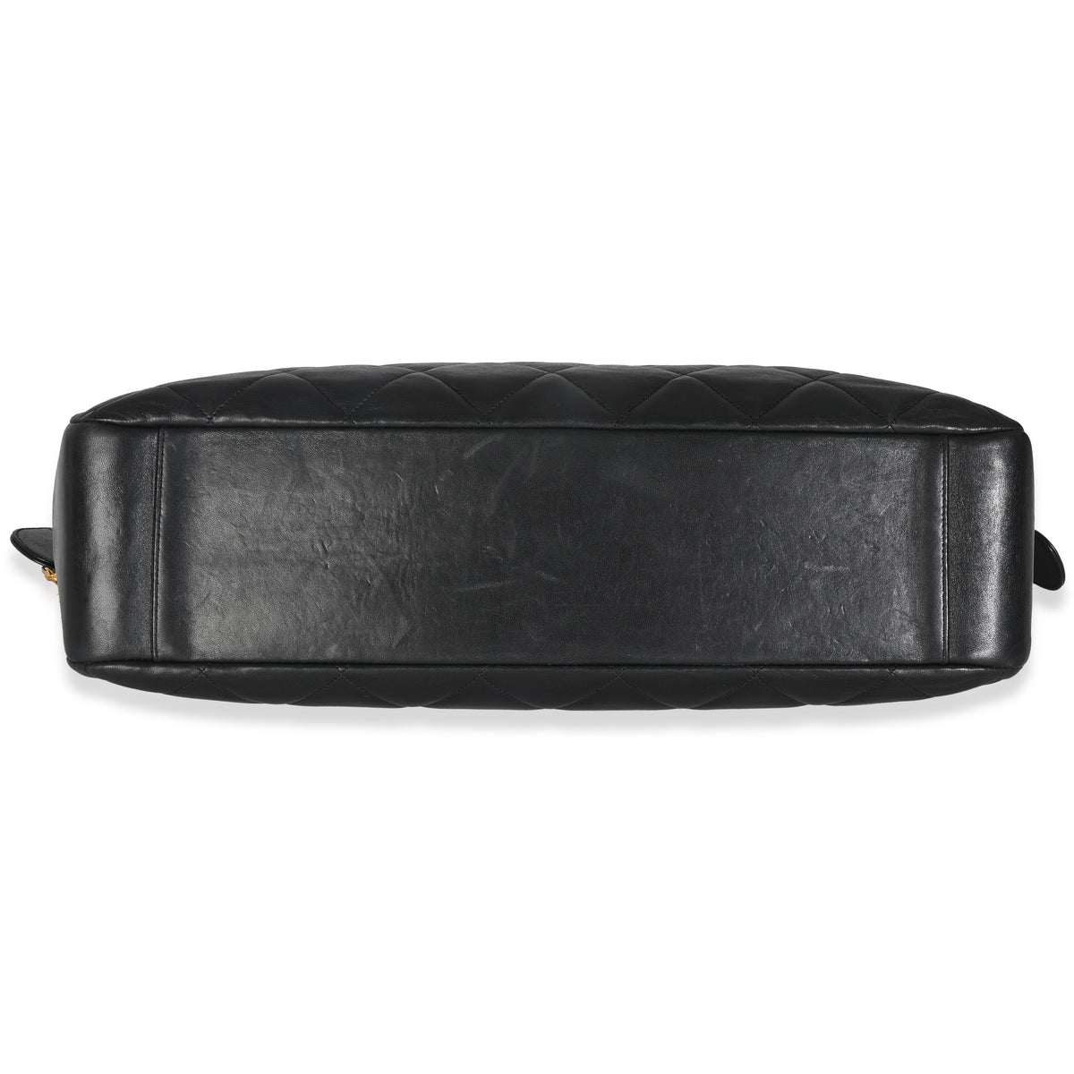 Vintage Black Quilted Lambskin Matelasse Chain Shoulder Bag