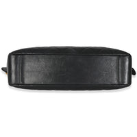 Vintage Black Quilted Lambskin Matelasse Chain Shoulder Bag