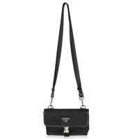 Black Re-Nylon Saffiano Smartphone Case