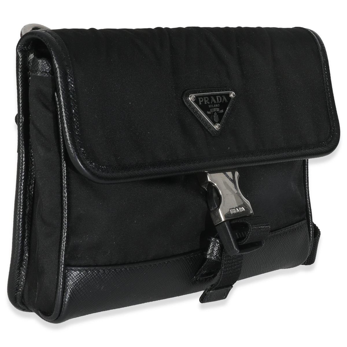 Black Re-Nylon Saffiano Smartphone Case