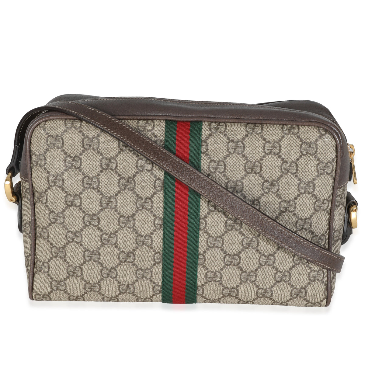 Beige GG Canvas Small Ophidia Shoulder Bag