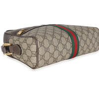 Beige GG Canvas Small Ophidia Shoulder Bag