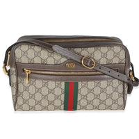 Beige GG Canvas Small Ophidia Shoulder Bag