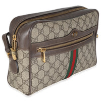 Beige GG Canvas Small Ophidia Shoulder Bag