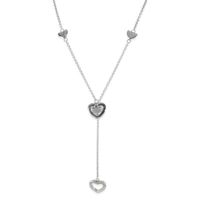 Sterling Silver  Heart Lariat Necklace